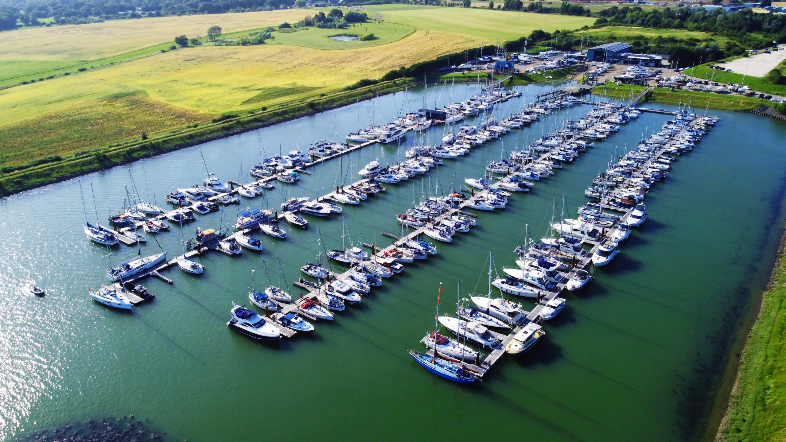 Burnham Yacht Harbour in Burnham-on-Crouch, Essex