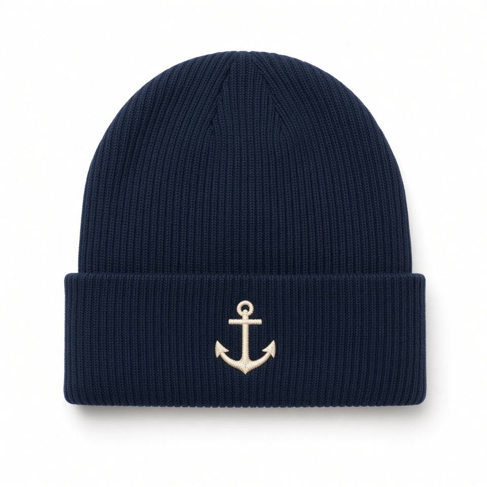 Anchor Beanie – Navy