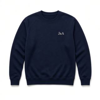 Monogram Crew Sweatshirt – Navy, image 1