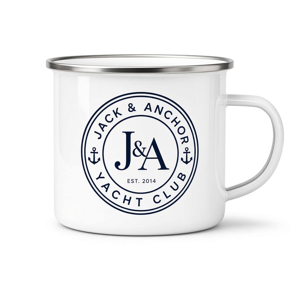 Crest Enamel Mug