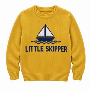 Little Skipper Kids' Knitted Jumper – Mustard, image 1