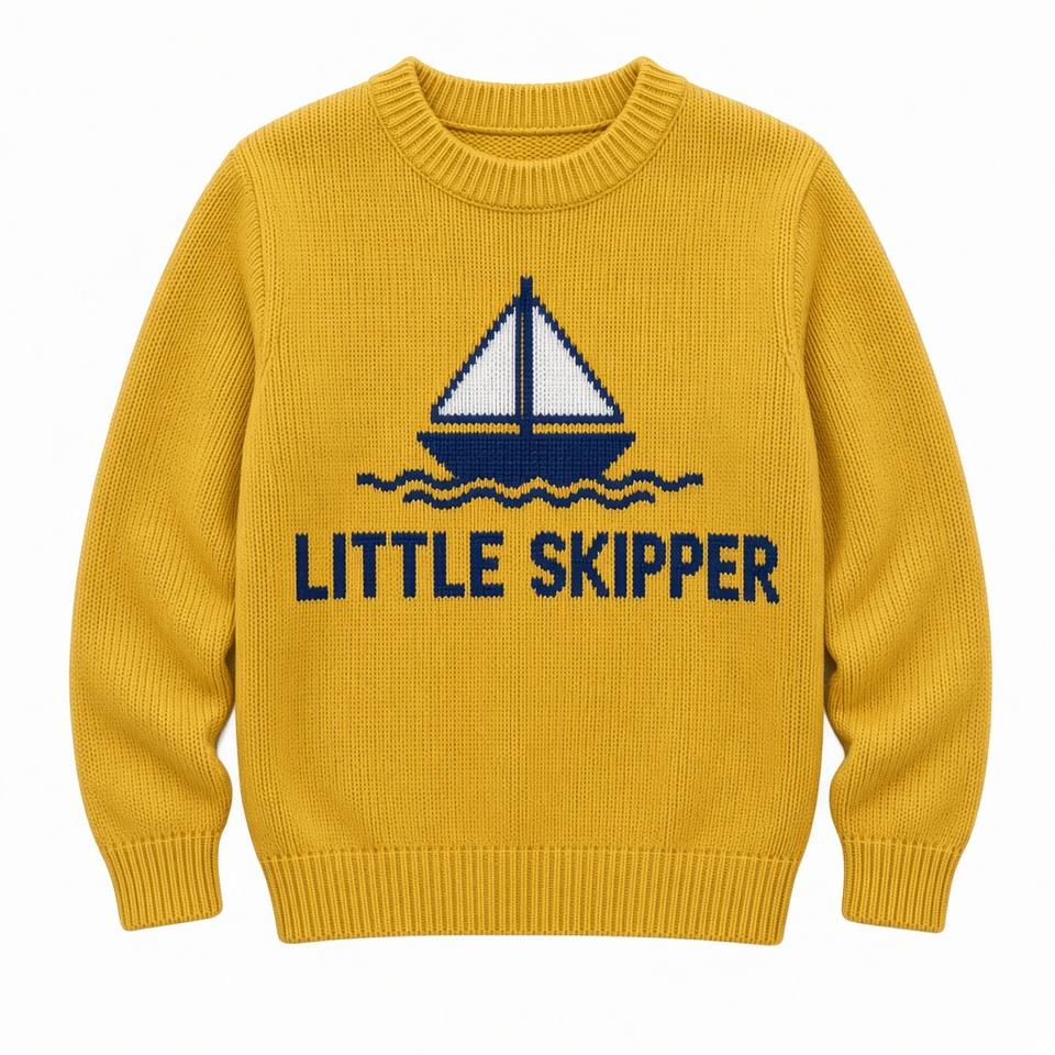 Little Skipper Kids' Knitted Jumper – Mustard