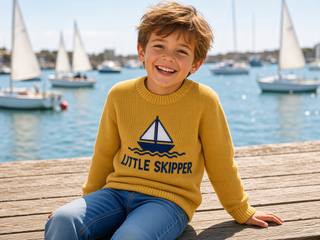 Little Skipper Kids' Knitted Jumper – Mustard, image 2