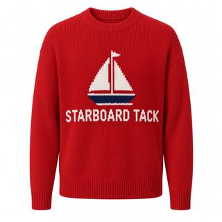 Starboard Tack Relaxed Jumper – Red, image 1