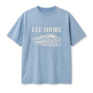 Lee Shore T-Shirt – Light Washed Denim, image 1