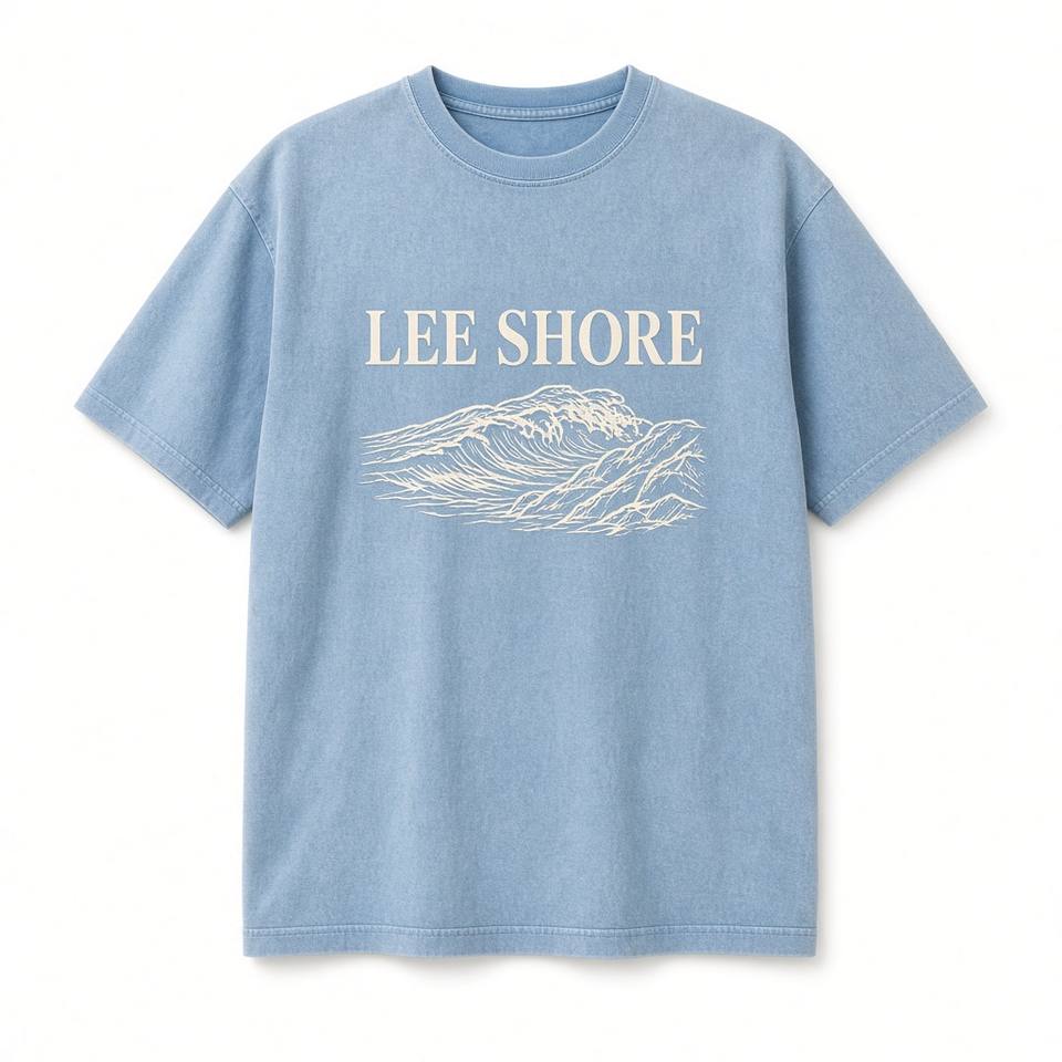Lee Shore T-Shirt – Light Washed Denim