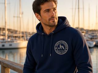 Yacht Club Crest Hoodie – Navy, image 2