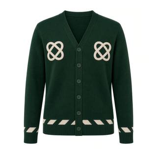 Reef Knot Knitted Cardigan – Forest Green, image 1