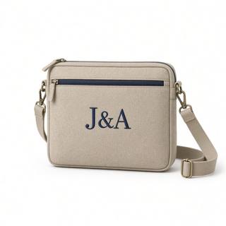 Monogram Crossbody Bag – Stone, image 1