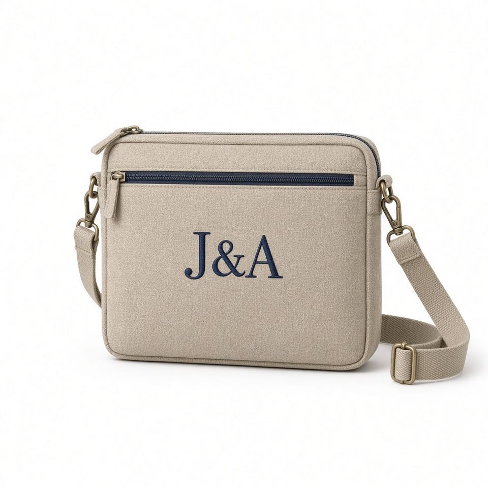 Monogram Crossbody Bag – Stone
