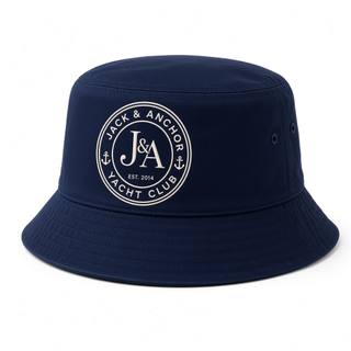 Yacht Club Crest Bucket Hat – Navy, image 1