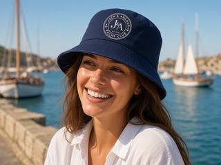 Yacht Club Crest Bucket Hat – Navy, image 2