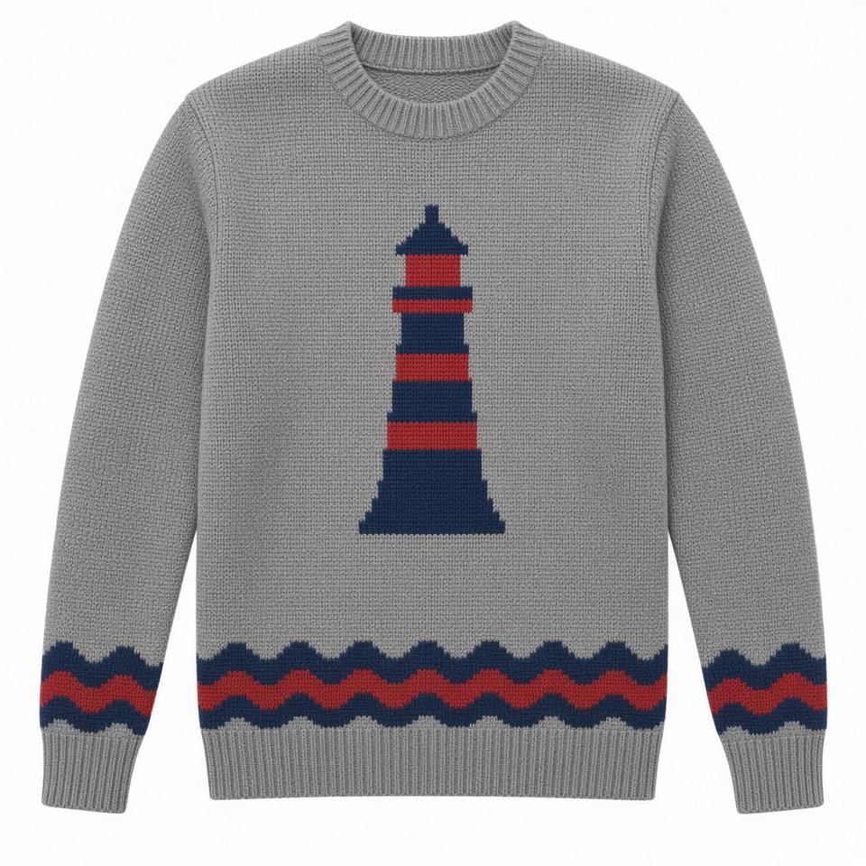 Lighthouse Jacquard Crew Jumper