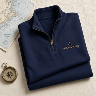 Anchor Quarter-Zip – Navy, image 1
