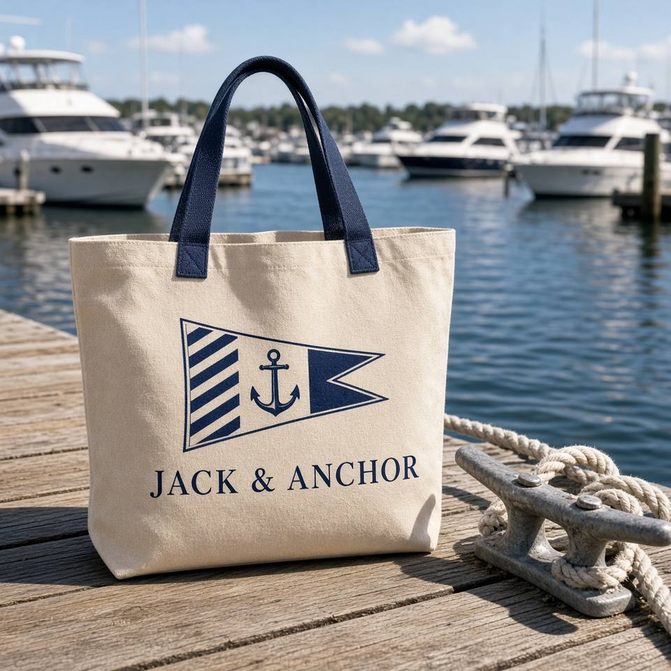 Burgee Canvas Tote – Natural