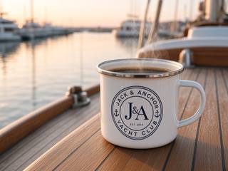 Crest Enamel Mug, image 2