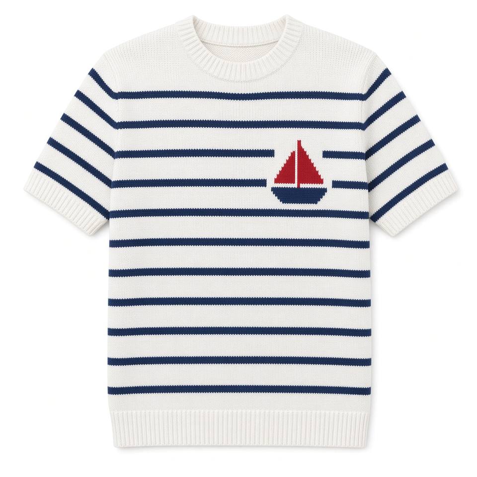 Breton Sailboat Knitted T-Shirt